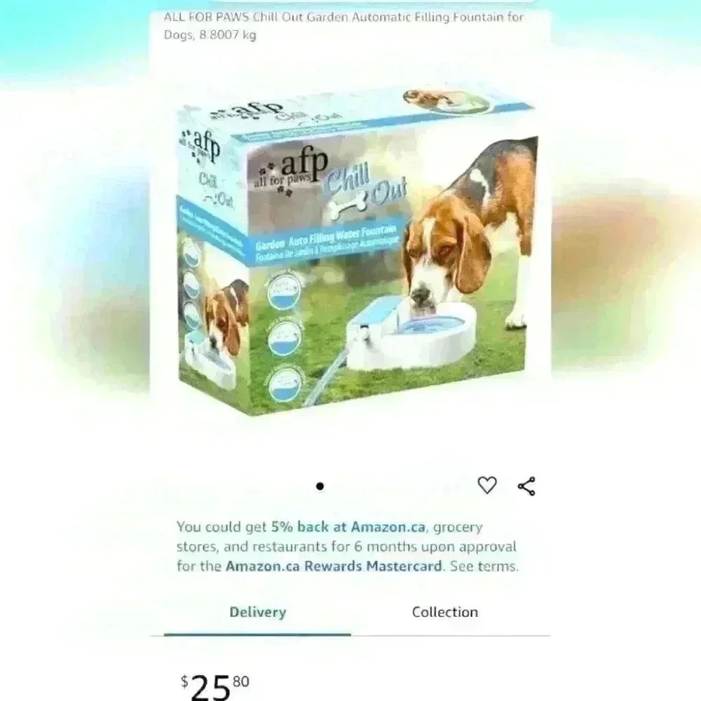 AFP Garden Auto Filling Water Fountain for Pets + XXS cooling vest Bundle-  New